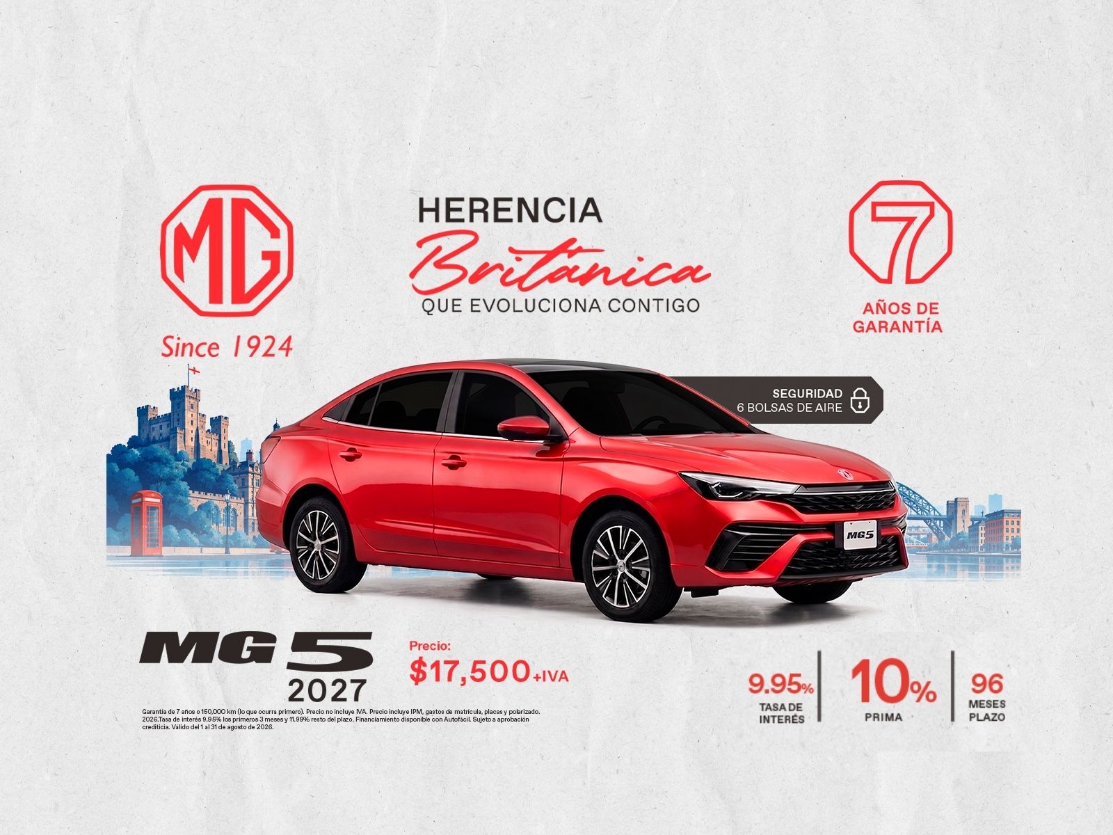 Garantía de 7 años para tu próximo MG5 2027