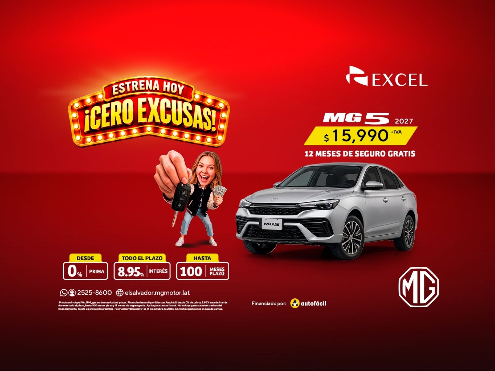 $15,990 + IVA y garantía de 7 años para tu próximo MG5 2027
