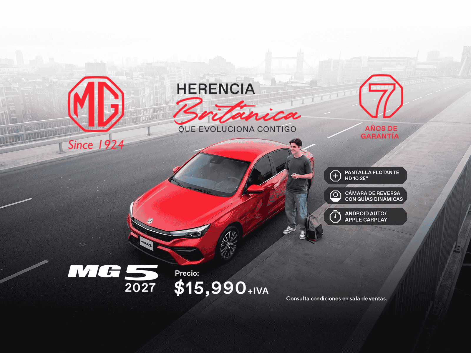 Garantía de 7 años para tu próximo MG5 2027